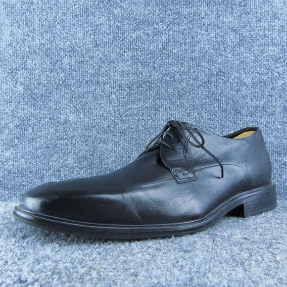 Cole Haan C09423 Men Derby Oxfords Shoes Size 11.5 Medium Black Leather Lace Up‎ - Picture 1 of 9